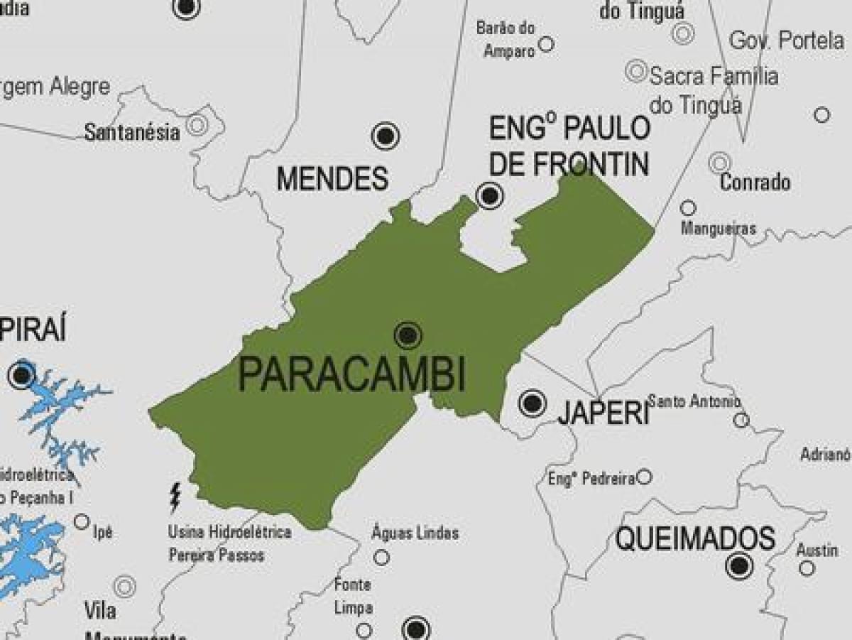 地图的Paracambi市