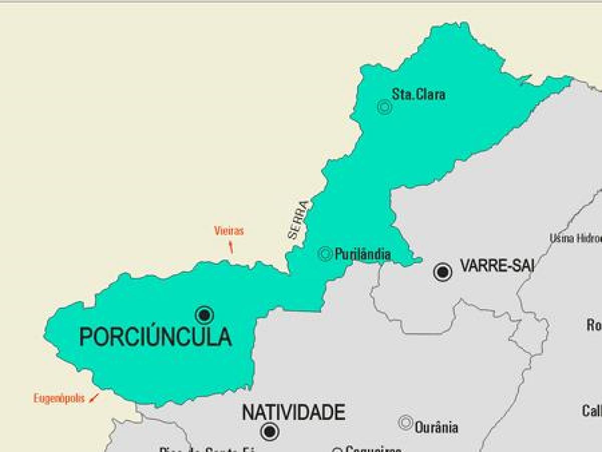 地图Porciúncula市