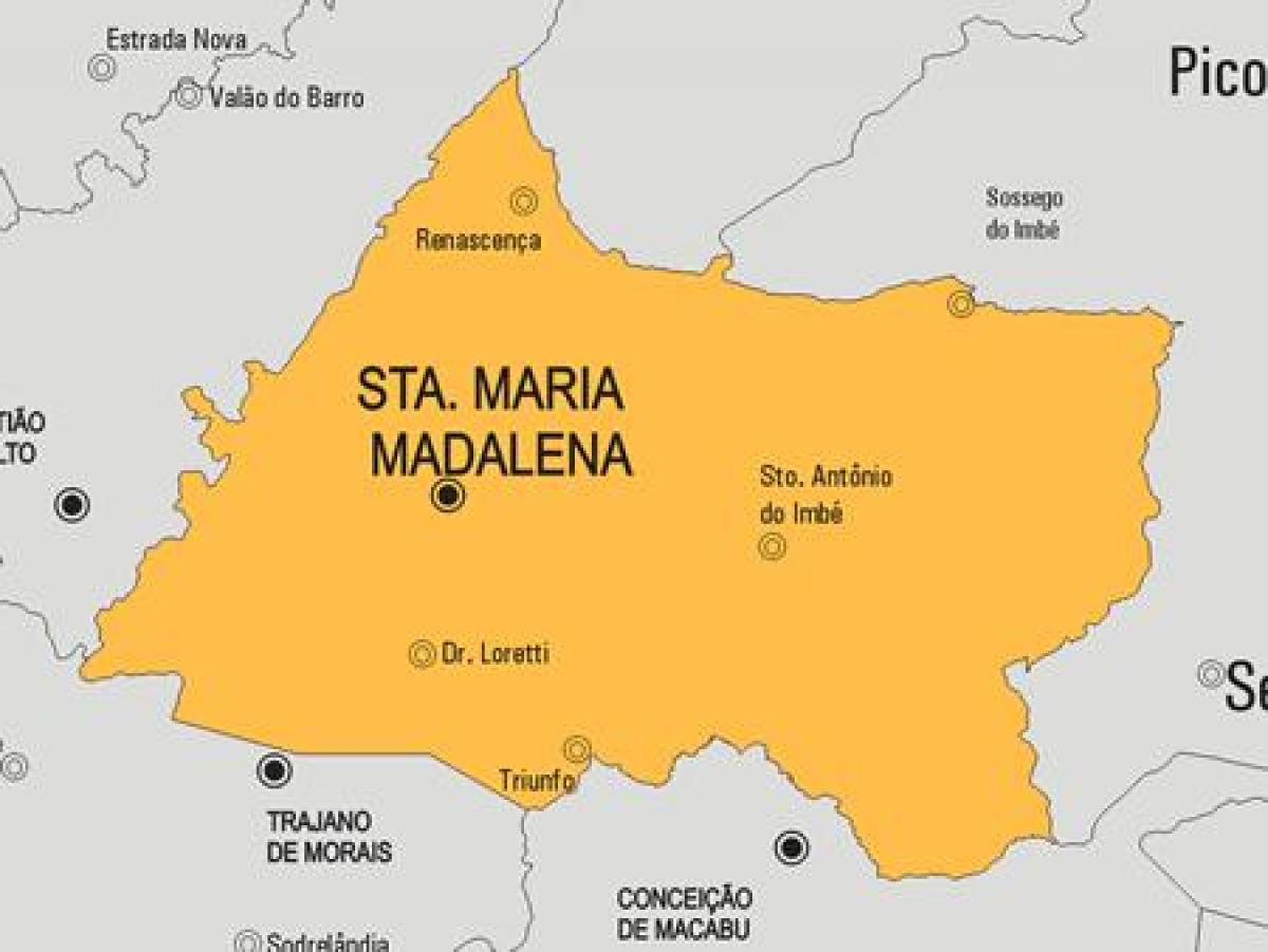 地图的Santa Maria Madalena市