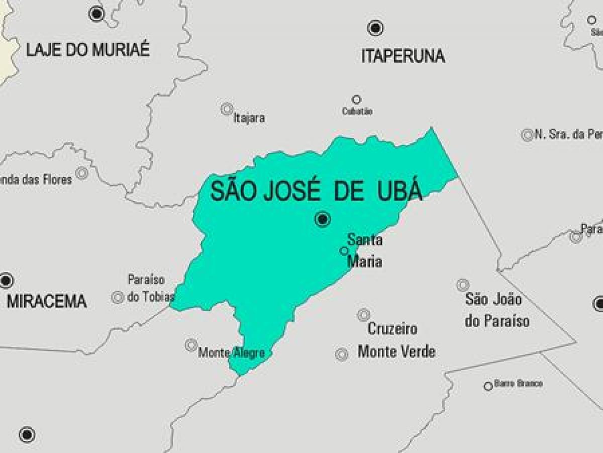 地图São José de Ubá市