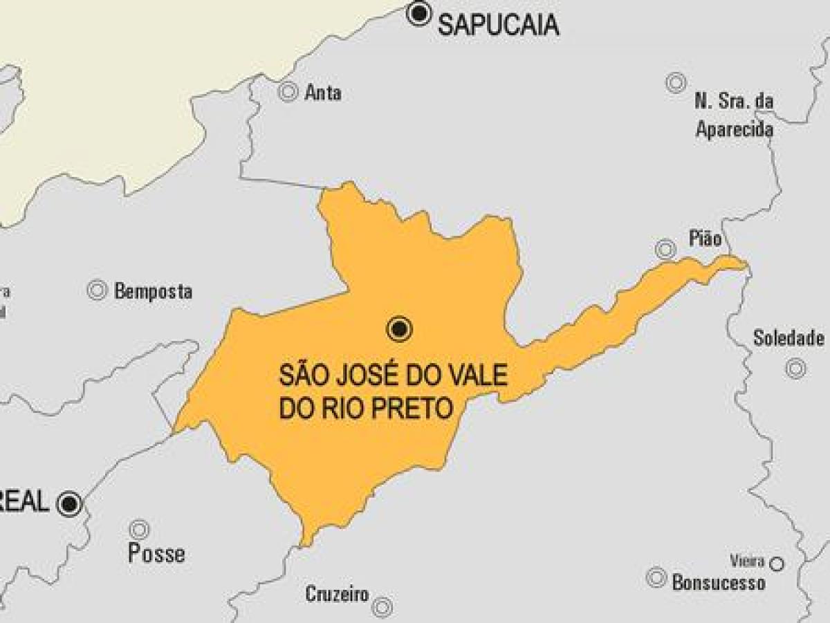 地图São José do Vale do Rio Preto市