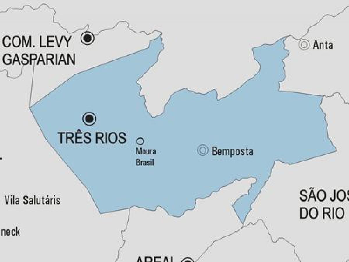 地图Três里奥斯市政府