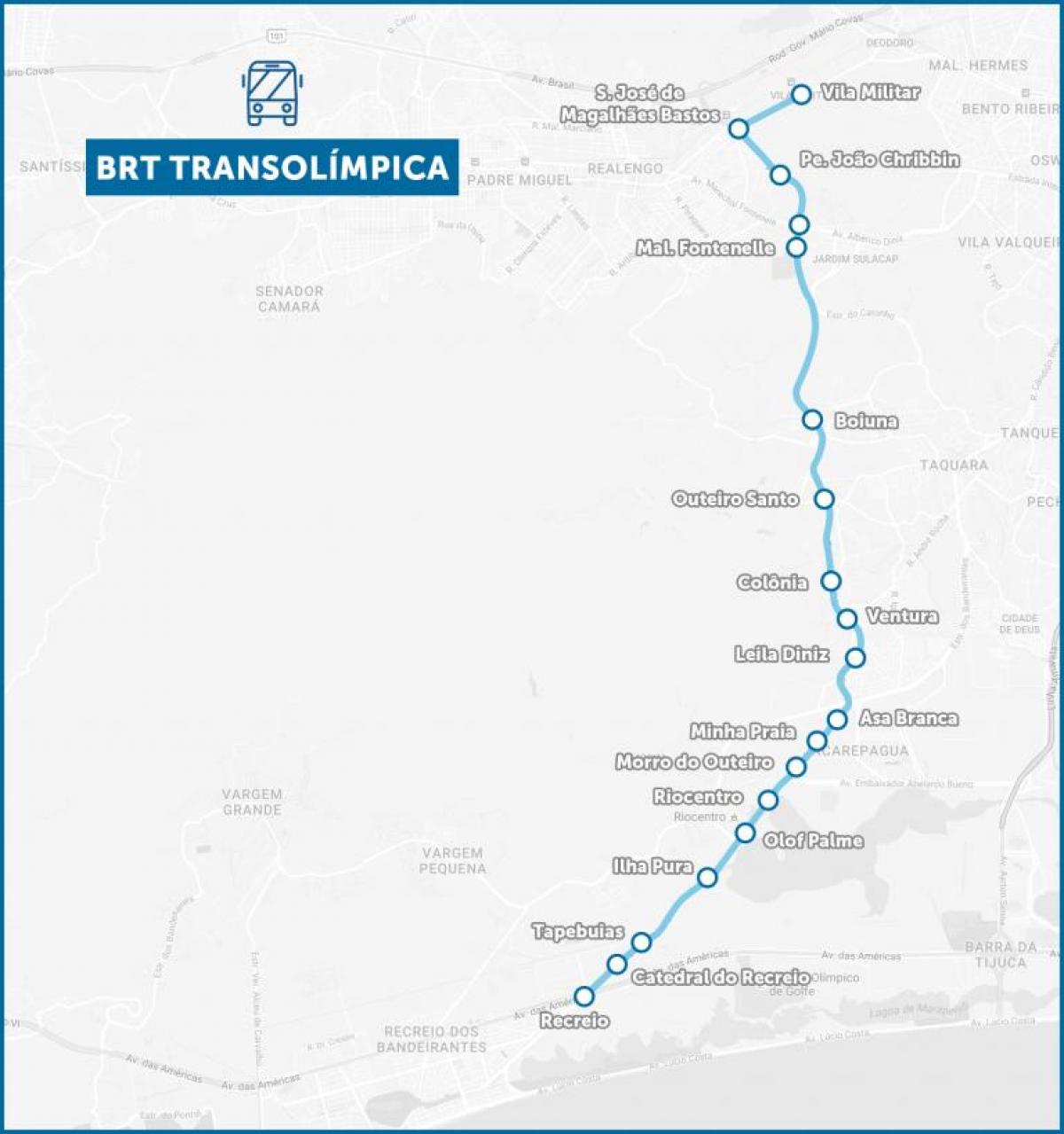 地图快速公交系统TransOlimpica