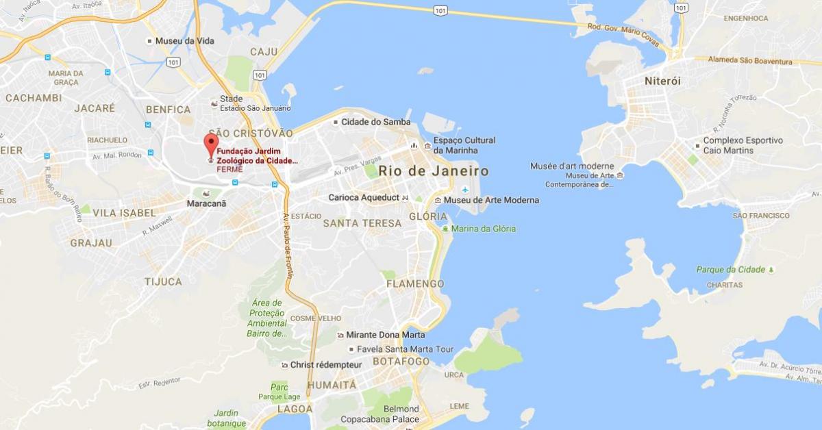 地图上的动物园里约热内卢