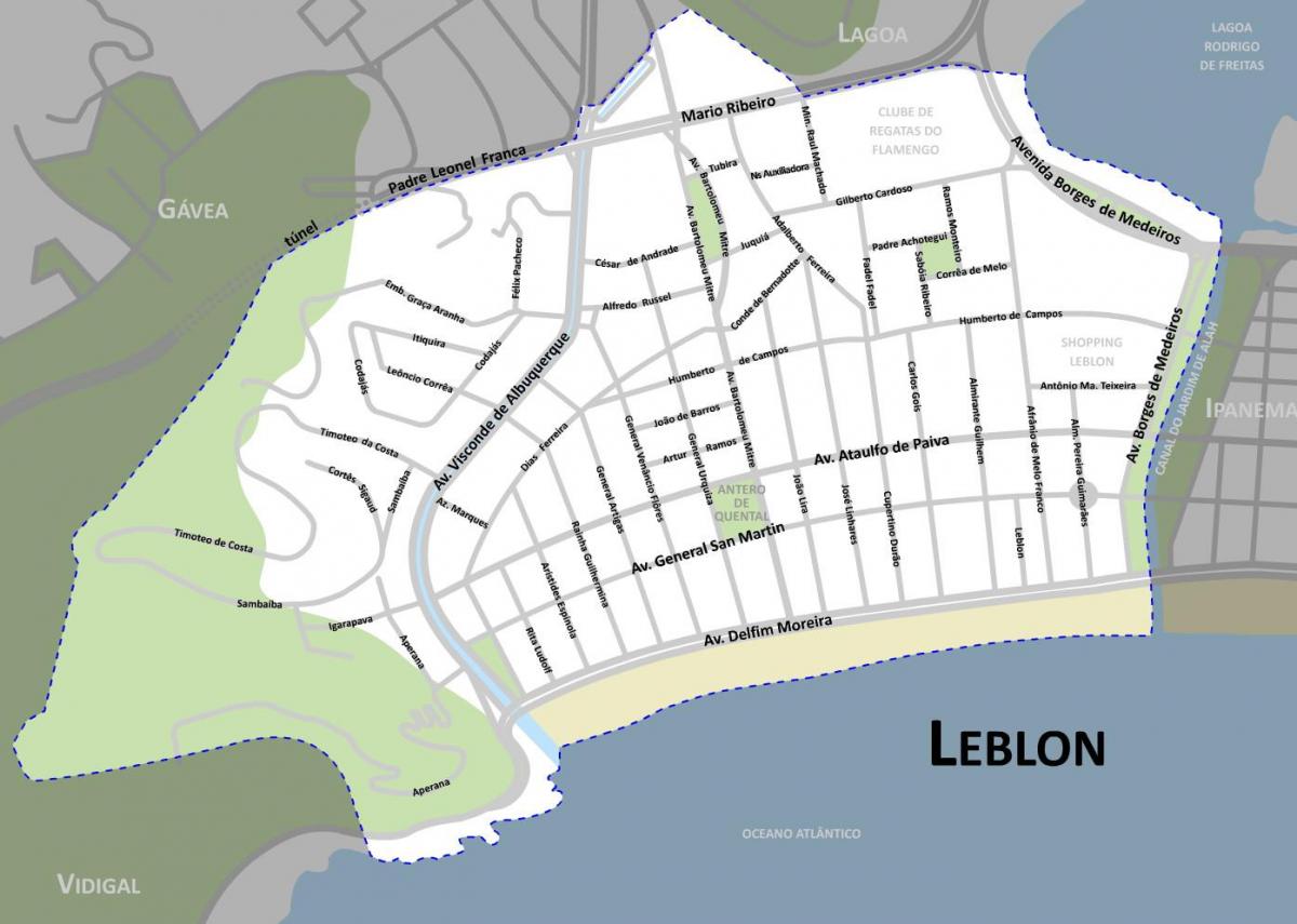 莱布隆海滩的地图