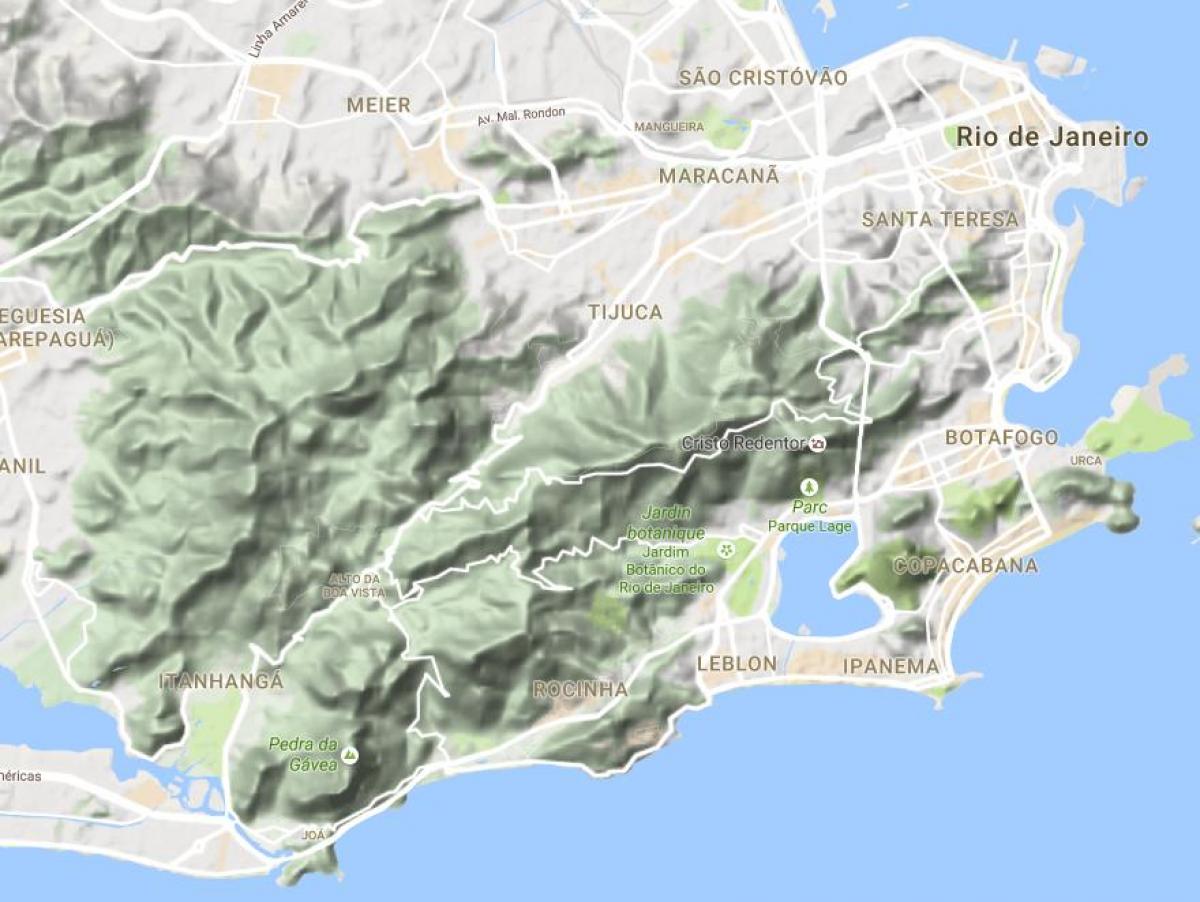地图救济Rio de Janeiro