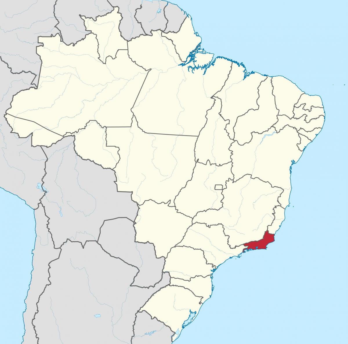 地图上的里约热内卢州