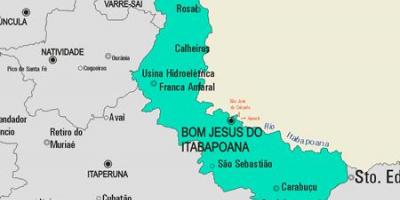 地图的Bom Jesus do Itabapoana市