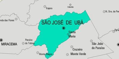 地图São José de Ubá市