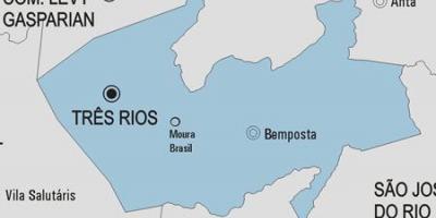 地图Três里奥斯市政府