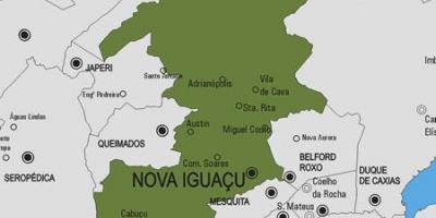 地图的新伊瓜苏市