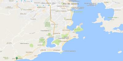 地图的海滩Sao Conrado