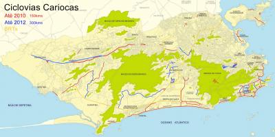 地图自行车道里约热内卢