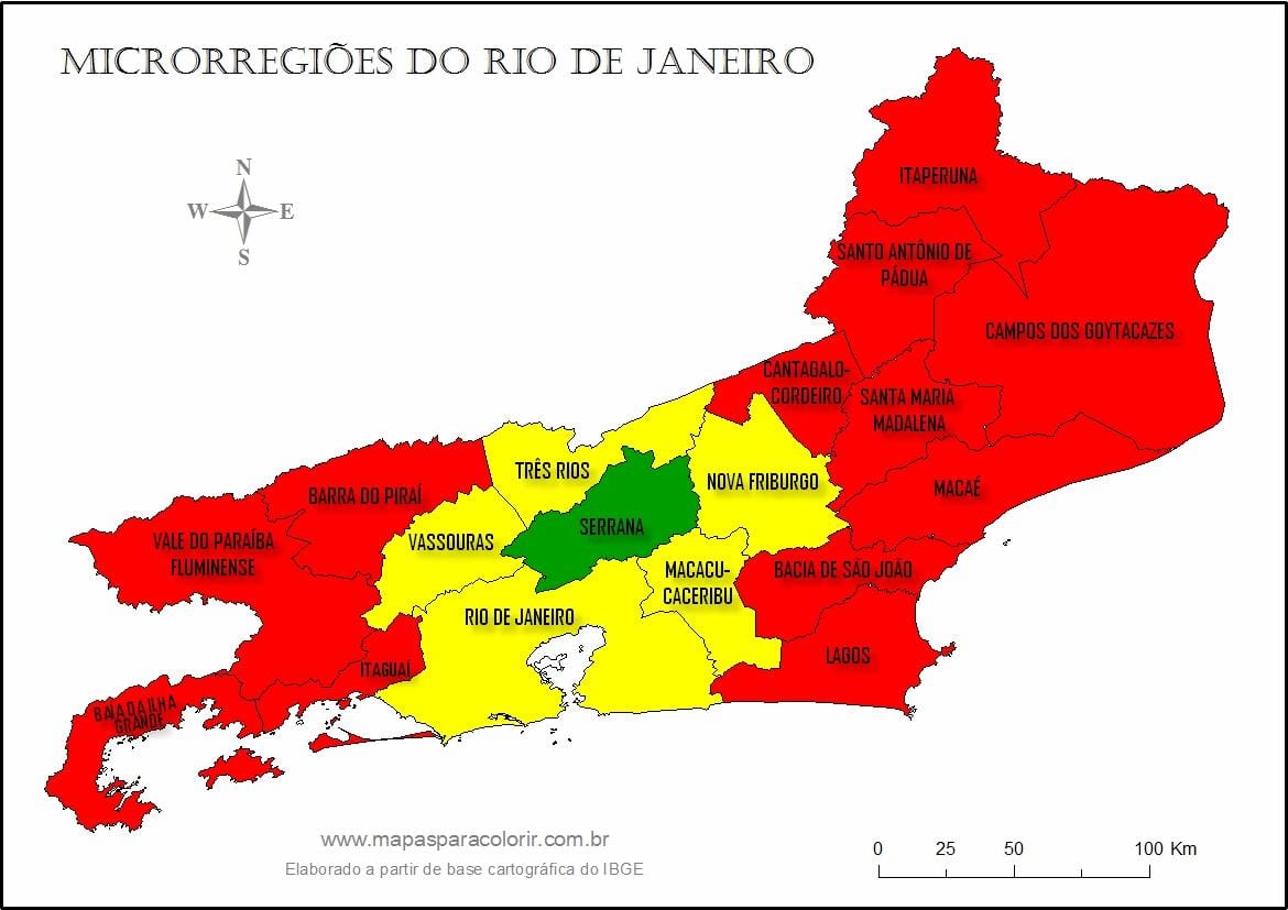 地图上的微型区域Rio de Janeiro