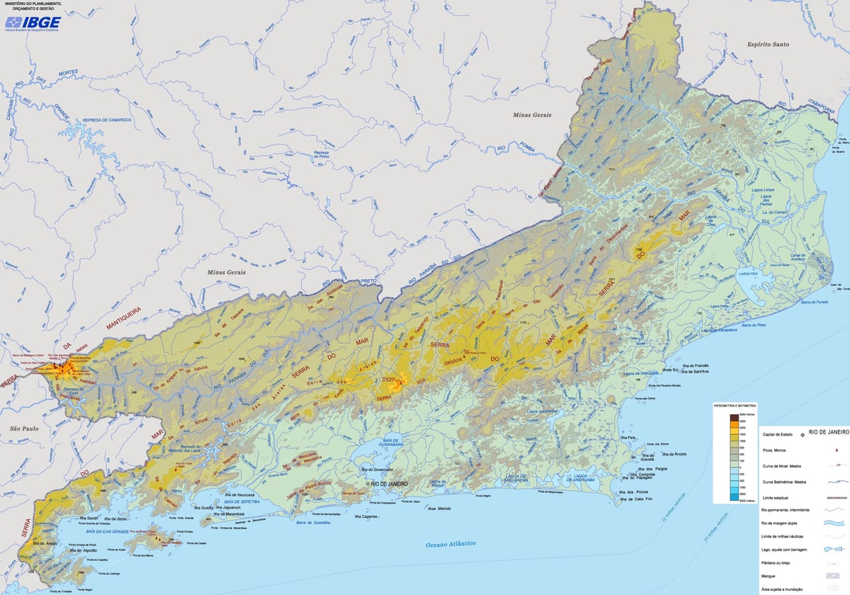 地图救济里约热内卢州