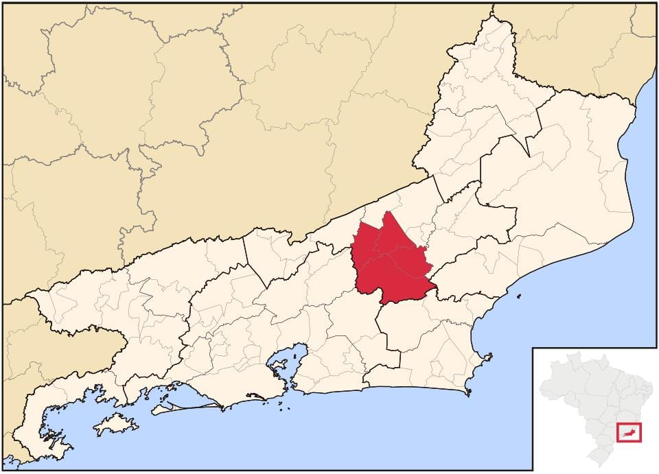 地图上的Nova Friburgo