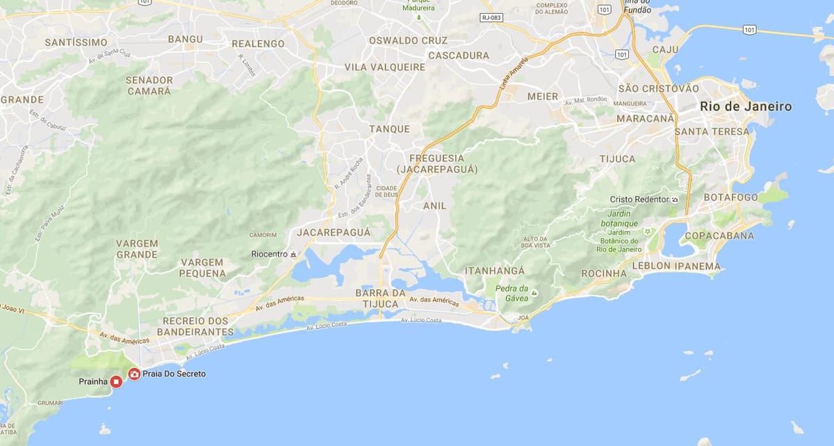 地图普林哈海滩