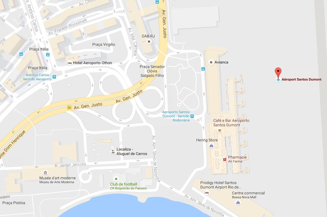 地图桑托斯杜蒙特机场