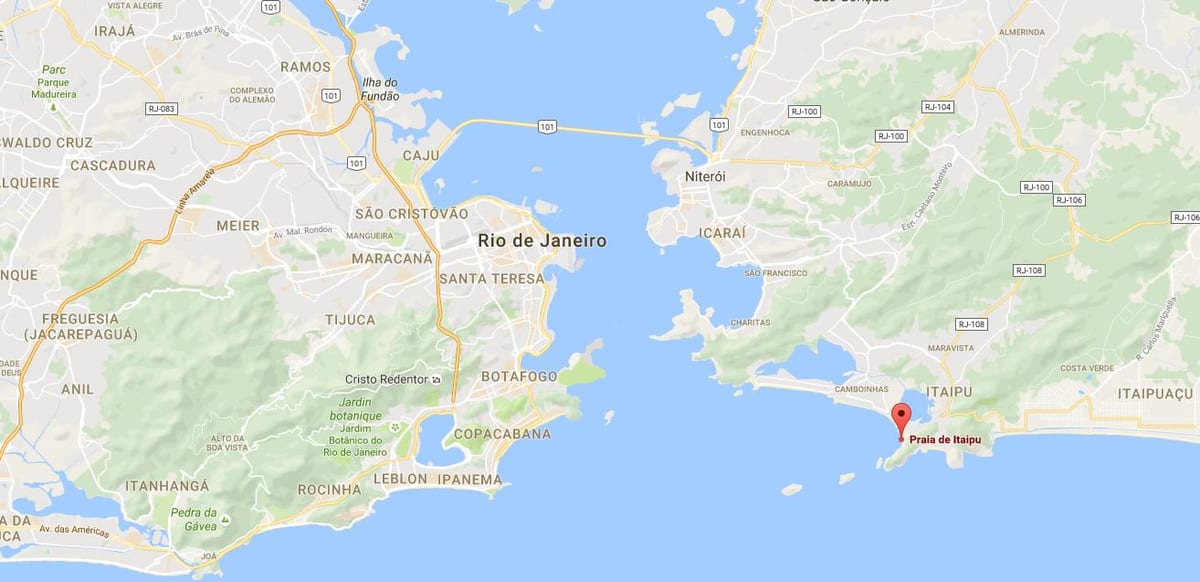 地图的海滩伊塔普