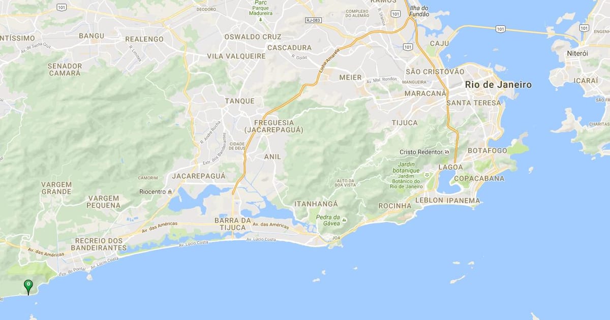 地图的海滩Abricó