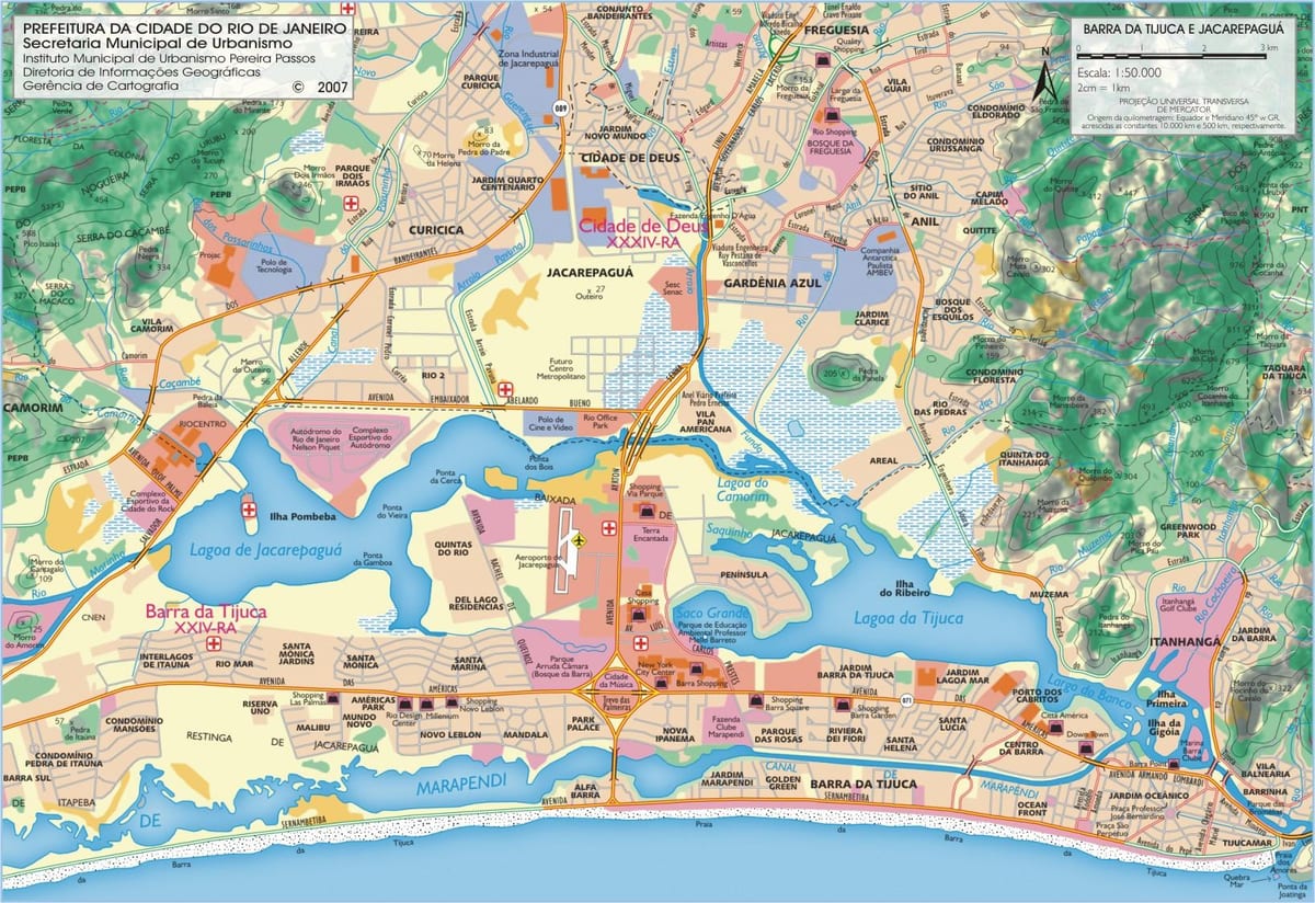 地图的海滩Barra