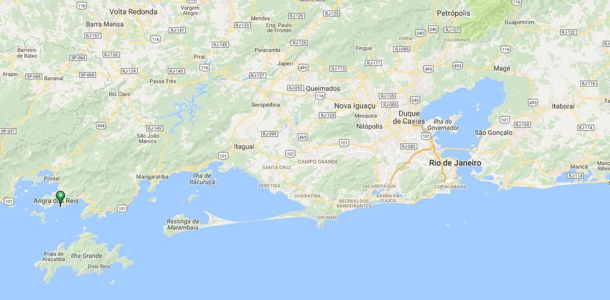 地图的海滩Dentro