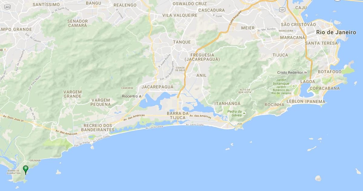 地图的海滩Meio