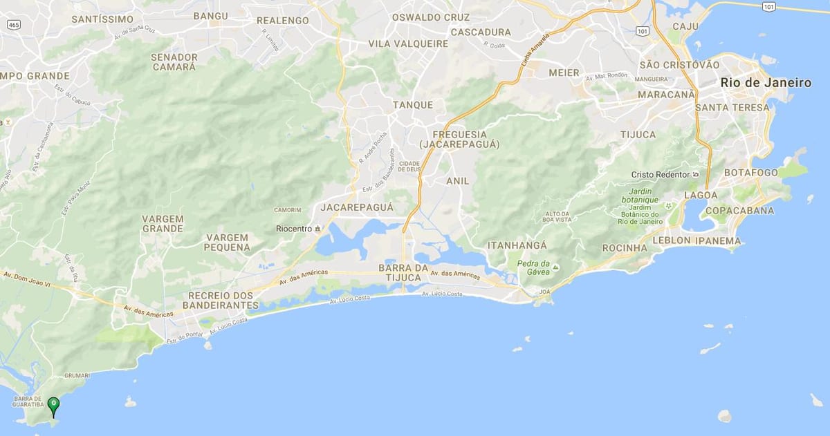 地图的海滩Perigoso