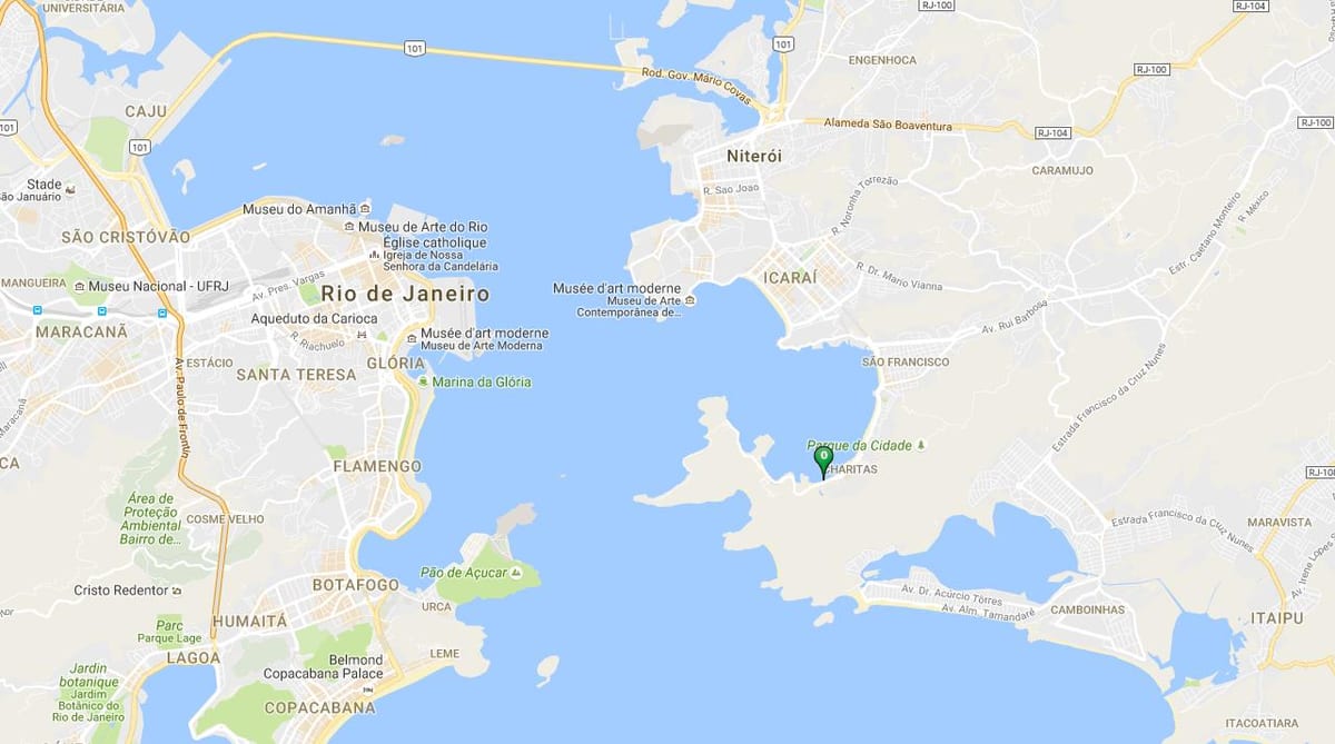 地图的海滩Samanguaia