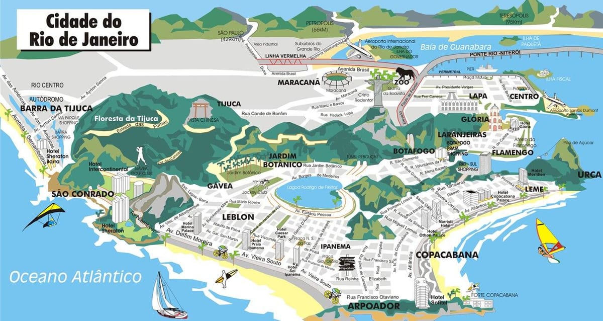 地图3d Rio de Janeiro