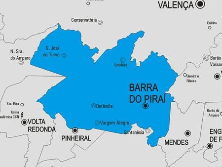 地图Barra做Piraí市