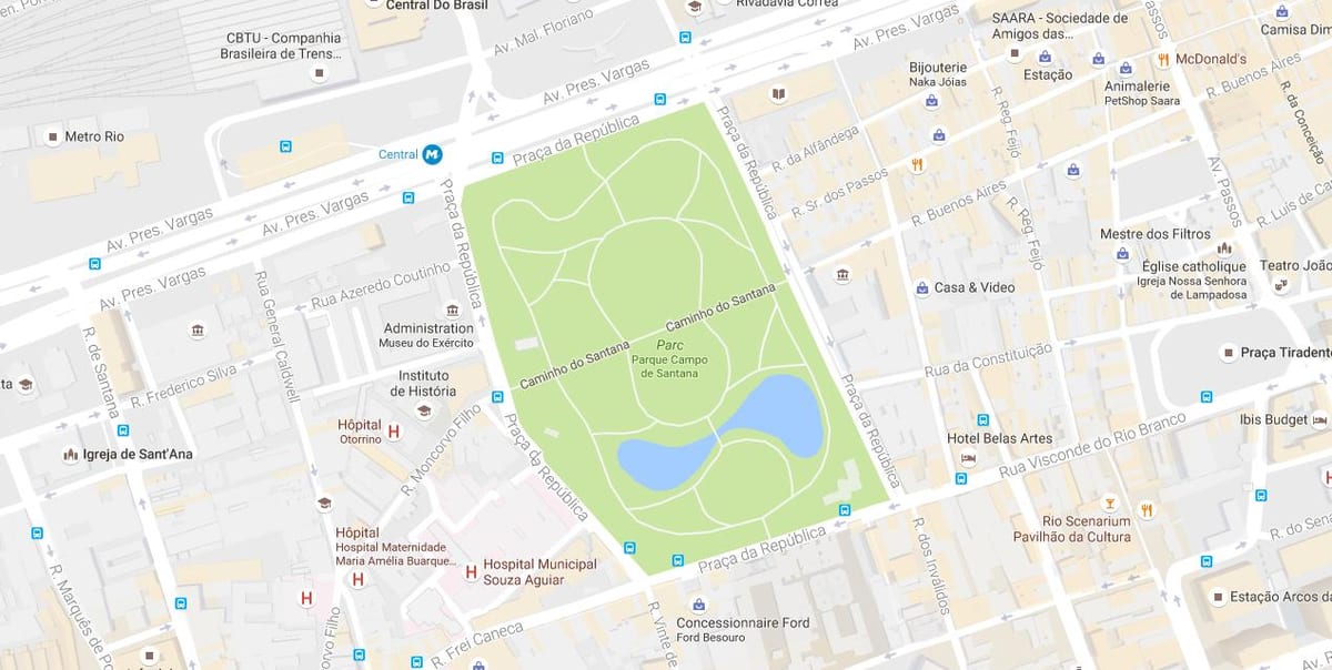 地图Campo de Santana公园