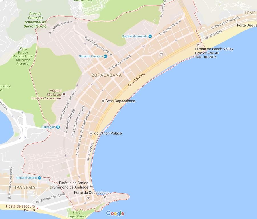 海滩的地图