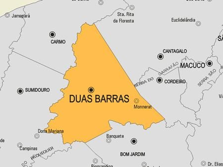 地图Duas巴勒斯市