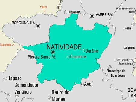 地图Natividade市