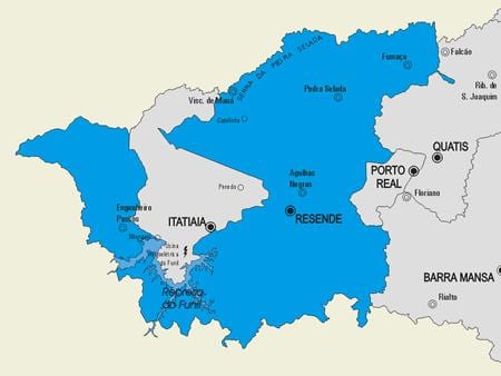 地图Resende市