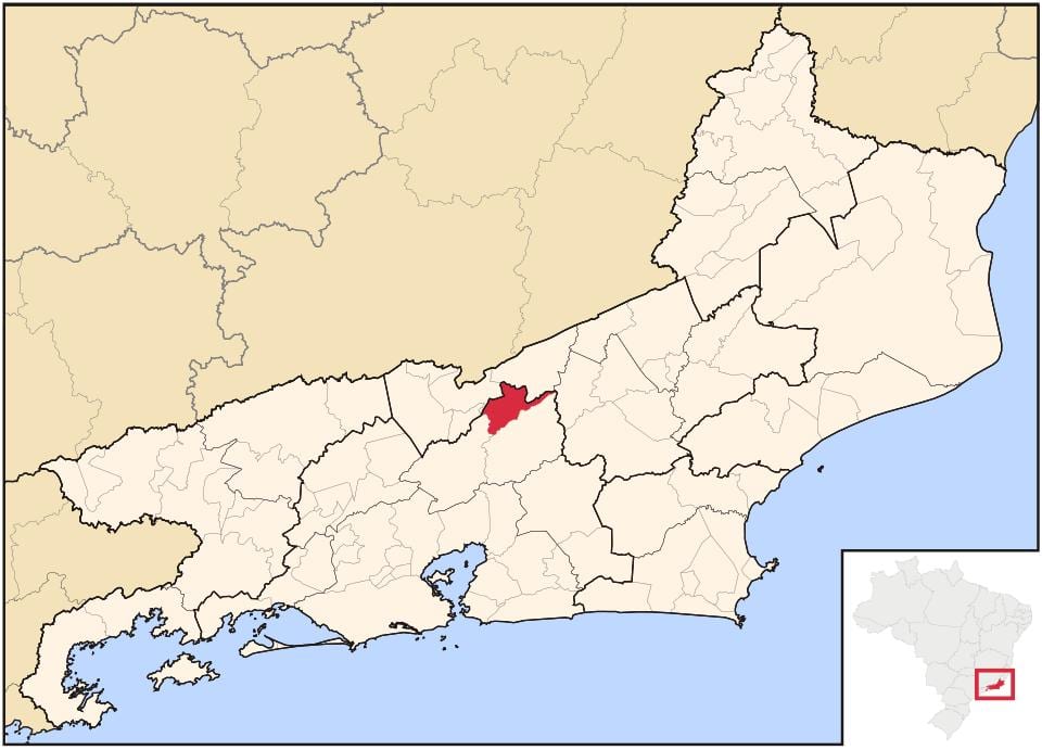 地图São José do Vale do Rio Preto