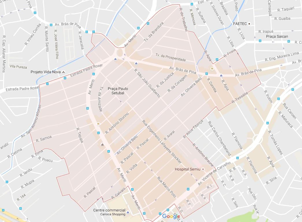 地图的维拉da Penha