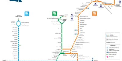 地图快速公交系统Rio de Janeiro
