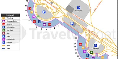 地图加利昂机场终端