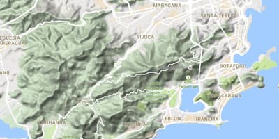 地图救济Rio de Janeiro