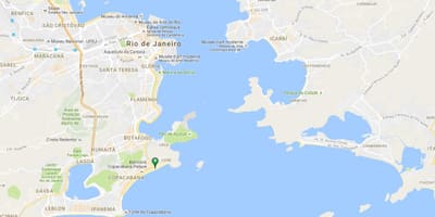 地图的海滩Copacabana