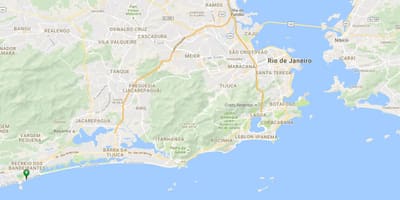 地图的海滩里约热内卢