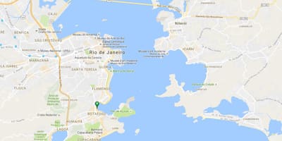 地图的海滩里约热内卢