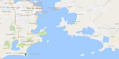 地图的海滩Diabo