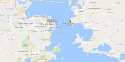 地图的海滩Gragoatá