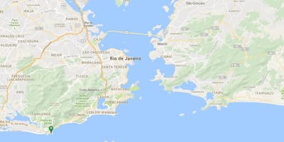 地图的海滩Joatinga