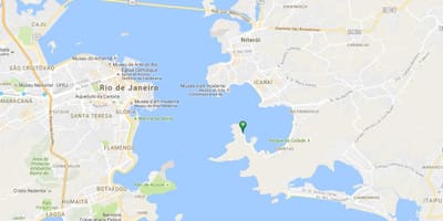 地图的海滩Jurujuba