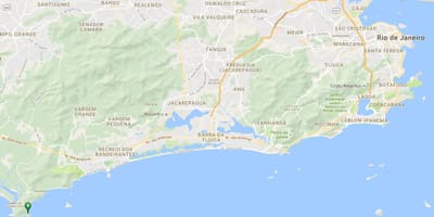 地图的海滩Perigoso