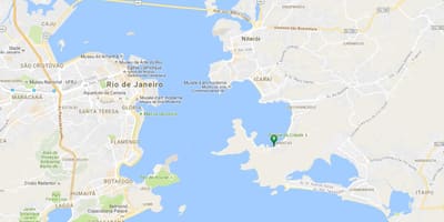 地图的海滩Samanguaia